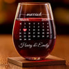 Custom First Christmas Wine Glass - Personalized Anniversary Christmas Wedding Gifts For Husband And Wife, Him And Her - Love Worth Toasting To