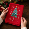 Custom Cotton Napkin - Personalized Christmas Birthday Gifts For Mom, Dad, Brother, Sister - Love Grows Around The Christmas Tree