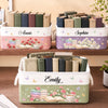 Custom Storage Basket - Personalized Bookish Gifts For Book Lovers, Bookworms, Readers - Bloom With Grace Every Day
