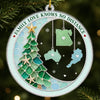 Custom Long Distance Acrylic Ornament - Personalized Christmas Birthday Gifts For Mom, Dad, Brother, Sister - Always Connected Deep In Hearts