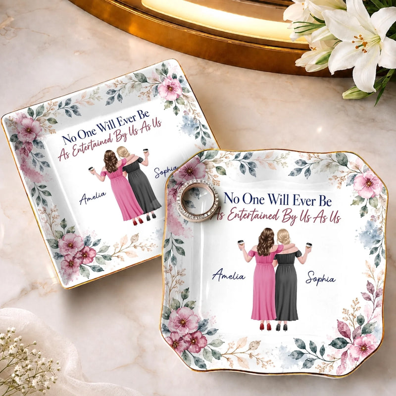 Custom Jewelry Dish - Personalized Best Friend Birthday Gifts For Women, Besties, Sisters, BFF - Our Kind Of Forever