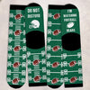 Custom Football Crew Socks - Personalized Birthday Gifts For Football Lovers, Sports Fans, Sports Lovers - Quiet Please Game Day Today