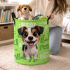 Custom Photo Laundry Basket - Personalized Birthday Gifts For Dog Cat Lovers, Dog Dad And Mom, Cat Owners - Happy Paws
