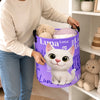 Custom Laundry Basket - Personalized Birthday Gifts For Dog Cat Lovers, Dog Dad And Mom, Cat Owners - Store With Pet Love