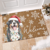 Custom Photo Home Decor Decorative Mat - Personalized  Christmas Birthday Gifts For Dog Cat Lovers, Dog Dad And Mom, Cat Owners - Paws And Holiday Cheer
