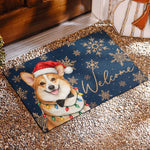 Custom Photo Home Decor Decorative Mat - Personalized  Christmas Birthday Gifts For Dog Cat Lovers, Dog Dad And Mom, Cat Owners - Paws And Holiday Cheer