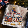 Custom Snowman Acrylic Ornament - Personalized America 250th Anniversary Christmas Gifts For Mom, Grandma, Dad, Grandpa - United In Love Proud In Spirit