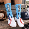 Custom Sport Crew Socks -  Personalized Birthday Gifts For Sports Fans, Sports Lovers - Born To Play Hard