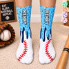 Custom Sport Crew Socks -  Personalized Birthday Gifts For Sports Fans, Sports Lovers - Born To Play Hard
