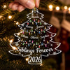 Custom Acrylic Ornament - Personalized Christmas Birthday Gifts For Mom, Dad, Brother, Sister - Always Side By Side Together