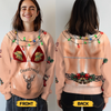 Custom Funny Ugly Sweatshirt - Personalized Christmas Birthday Gifts For Wife, Daughter, Besties, Sisters, Granddaughter, Grandma, Mom, Yourself - Sleighing All Day