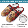 Custom Photo Fluffy Slippers - Personalized Christmas Birthday Gifts For Dog Cat Lovers, Dog Dad And Mom, Cat Owners - Happiness Is A Warm Puppy