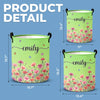 Custom Birth Month Flower Laundry Basket - Personalized Birthday Gifts For Mom, Dad, Brother, Sister, Kids - Blooming With Happiness