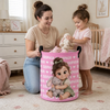 Custom Photo Laundry Basket - Personalized Birthday Gifts For Kids - Clean Room Happy Little Heart