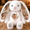 Custom Photo Heart Bunny Plush - Personalized Baby Shower, Gender Reveal Gifts For New Moms, New Dads, New Parents - Our Little Miracle