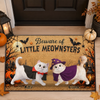 Custom Home Decor Decorative Mat - Personalized Birthday  Gifts For Cat Lovers, Cat Mom And Dad - Pawsitively Spooky