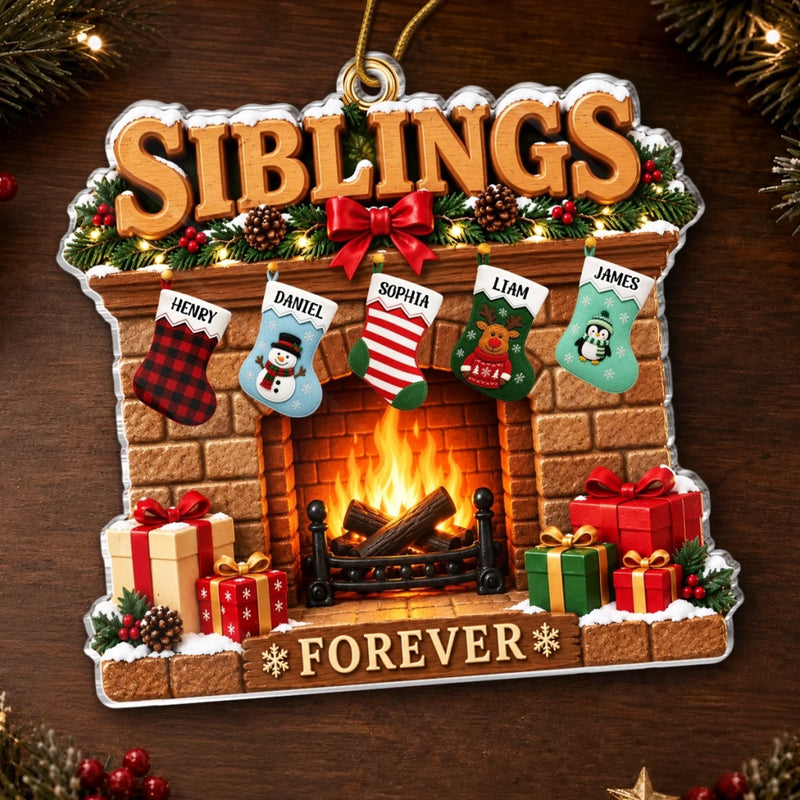 Custom Acrylic Ornament - Personalized Christmas Birthday Gifts For Mom, Dad, Brother, Sister - Our Christmas Story Begins Here