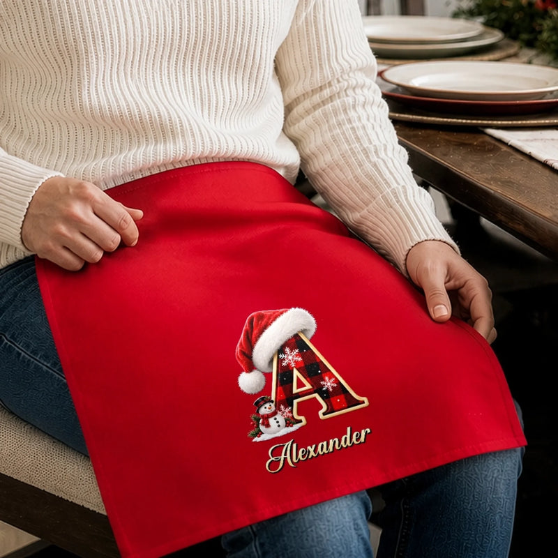 Custom Buffalo Plaid Cotton Napkin - Personalized Christmas Birthday Gifts For Mom, Dad, Brother, Sister - Joy Grows When We Gather