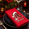 Custom Buffalo Plaid Cotton Napkin - Personalized Christmas Birthday Gifts For Mom, Dad, Brother, Sister - Joy Grows When We Gather