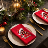Custom Buffalo Plaid Cotton Napkin - Personalized Christmas Birthday Gifts For Mom, Dad, Brother, Sister - Joy Grows When We Gather