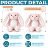 Custom Photo Heart Bunny Plush - Personalized  Memorial Sympathy Gifts For Loss Of Mom, Dad, Grandma, Grandpa - Carried In My Heart Forever