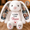 Custom Photo Heart Bunny Plush - Personalized  Memorial Sympathy Gifts For Loss Of Mom, Dad, Grandma, Grandpa - Carried In My Heart Forever