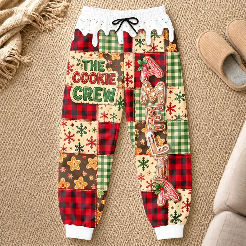 Custom Letter Unisex Sweatpants - Personalized Christmas Birthday Gifts For Mom, Dad, Brother, Sister - Holiday Sweetie