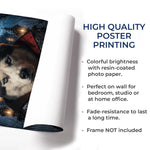 Custom Photo Vampire Vertical Poster - Personalized Halloween Birthday Gifts For Dog Cat Lovers, Dog Dad And Mom, Cat Owners - Fur Real Spooky