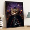 Custom Photo Vampire Vertical Poster - Personalized Halloween Birthday Gifts For Dog Cat Lovers, Dog Dad And Mom, Cat Owners - Fur Real Spooky