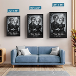 Custom Photo Vertical Canvas - Personalized Halloween Anniversary Wedding Gifts For Husband And Wife, Him And Her - Forever Bound In Darkness