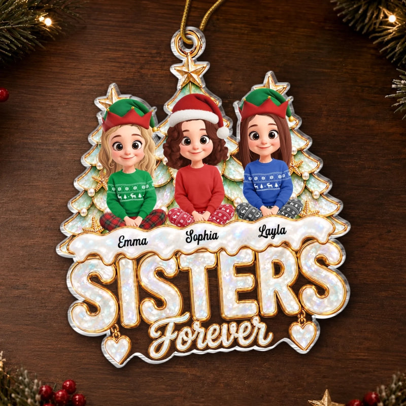 Custom Acrylic Ornament - Personalized Best Friend Christmas Birthday Gifts For Women, Besties, Sisters, BFF - Joyful Season With You