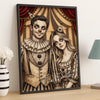 Custom Photo Clown Vertical Poster - Personalized Halloween Anniversary Wedding Gifts For Husband And Wife, Him And Her - Crazy In Love Together