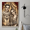 Custom Photo Clown Vertical Poster - Personalized Halloween Anniversary Wedding Gifts For Husband And Wife, Him And Her - Crazy In Love Together