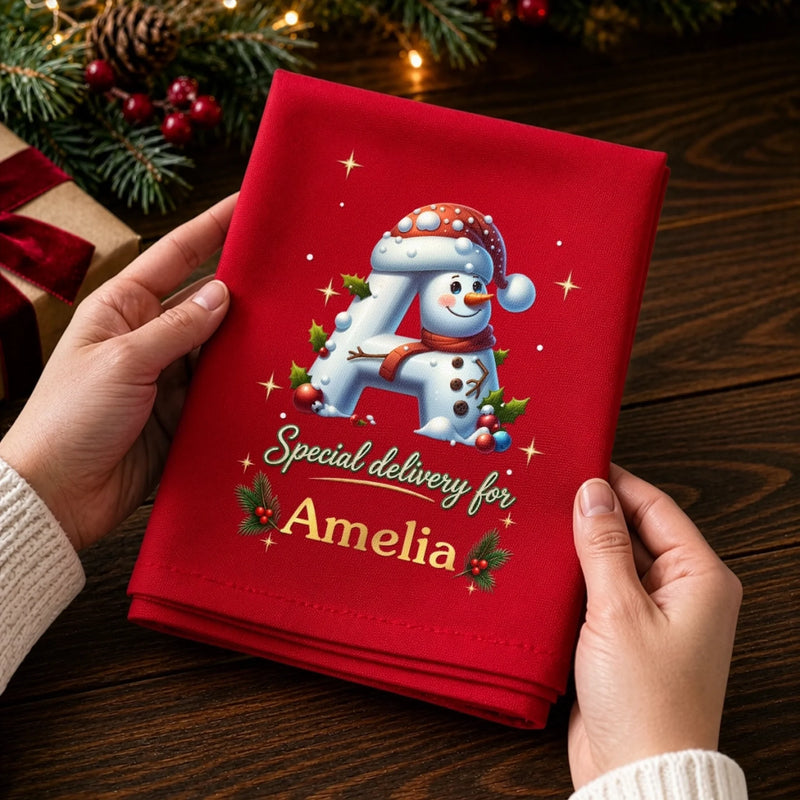Custom Cotton Napkin - Personalized Christmas Birthday Gifts For Mom, Dad, Brother, Sister - Merry Moments All Around
