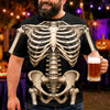 Custom Skeleton T-shirt - Personalized Halloween Birthday Gifts For Husband, Son, Grandson, Brother, Grandpa, Dad, Yourself - Just A Bunch Of Bones