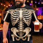 Custom Skeleton T-shirt - Personalized Halloween Birthday Gifts For Husband, Son, Grandson, Brother, Grandpa, Dad, Yourself - Just A Bunch Of Bones