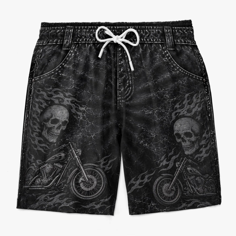 Custom Funny Men Swim Trunks - Personalized Summer Vacation And Travel Gifts For Husband, Son, Grandson, Brother, Grandpa, Dad, Yourself - Born To Ride In Style