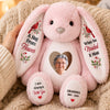 Custom Photo Heart Bunny Plush - Personalized  Memorial Sympathy Gifts For Loss Of Mom, Dad  - Some Memories Never Fade