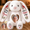 Custom Photo Heart Bunny Plush - Personalized  Memorial Sympathy Gifts For Loss Of Mom, Dad  - Some Memories Never Fade