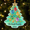 Custom Sea Glass Acrylic Ornament - Personalized Christmas Birthday Gifts For Mom, Dad, Brother, Sister - Pure Holiday Joy