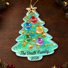Custom Sea Glass Acrylic Ornament - Personalized Christmas Birthday Gifts For Mom, Dad, Brother, Sister - Pure Holiday Joy