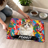 Custom Photo Pet Feeding Mat - Personalized Birthday Gifts For Dog Cat Lovers, Dog Dad And Mom, Cat Owners - Sweet Paws, Happy Soul
