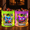 Custom Monster LED Light Bucket Bag - Personalized Halloween Birthday Gifts For Kids - Monster Candy Hunter