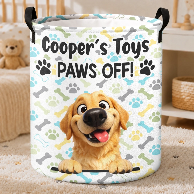 Custom Laundry Basket - Personalized Birthday Gifts For Dog Cat Lovers, Dog Dad And Mom, Cat Owners - Let The Fun Begin