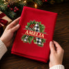 Custom Cotton Napkin - Personalized Christmas Birthday Gifts For Mom, Dad, Brother, Sister - Cozy Nights Merry Lights