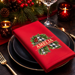 Custom Cotton Napkin - Personalized Christmas Birthday Gifts For Mom, Dad, Brother, Sister - Cozy Nights Merry Lights