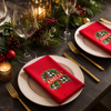 Custom Cotton Napkin - Personalized Christmas Birthday Gifts For Mom, Dad, Brother, Sister - Cozy Nights Merry Lights