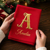 Custom Cotton Napkin - Personalized Christmas Birthday Gifts For Mom, Dad, Brother, Sister - Merry With Family
