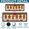 Custom Gingerbread Runner Rug - Personalized Christmas Birthday Gifts For Mom, Dad, Brother, Sister - Our Sweet Family Lives Here