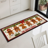 Custom Gingerbread Runner Rug - Personalized Christmas Birthday Gifts For Mom, Dad, Brother, Sister - Our Sweet Family Lives Here